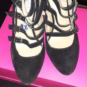 Franco Sarto Black Strappy Heels
